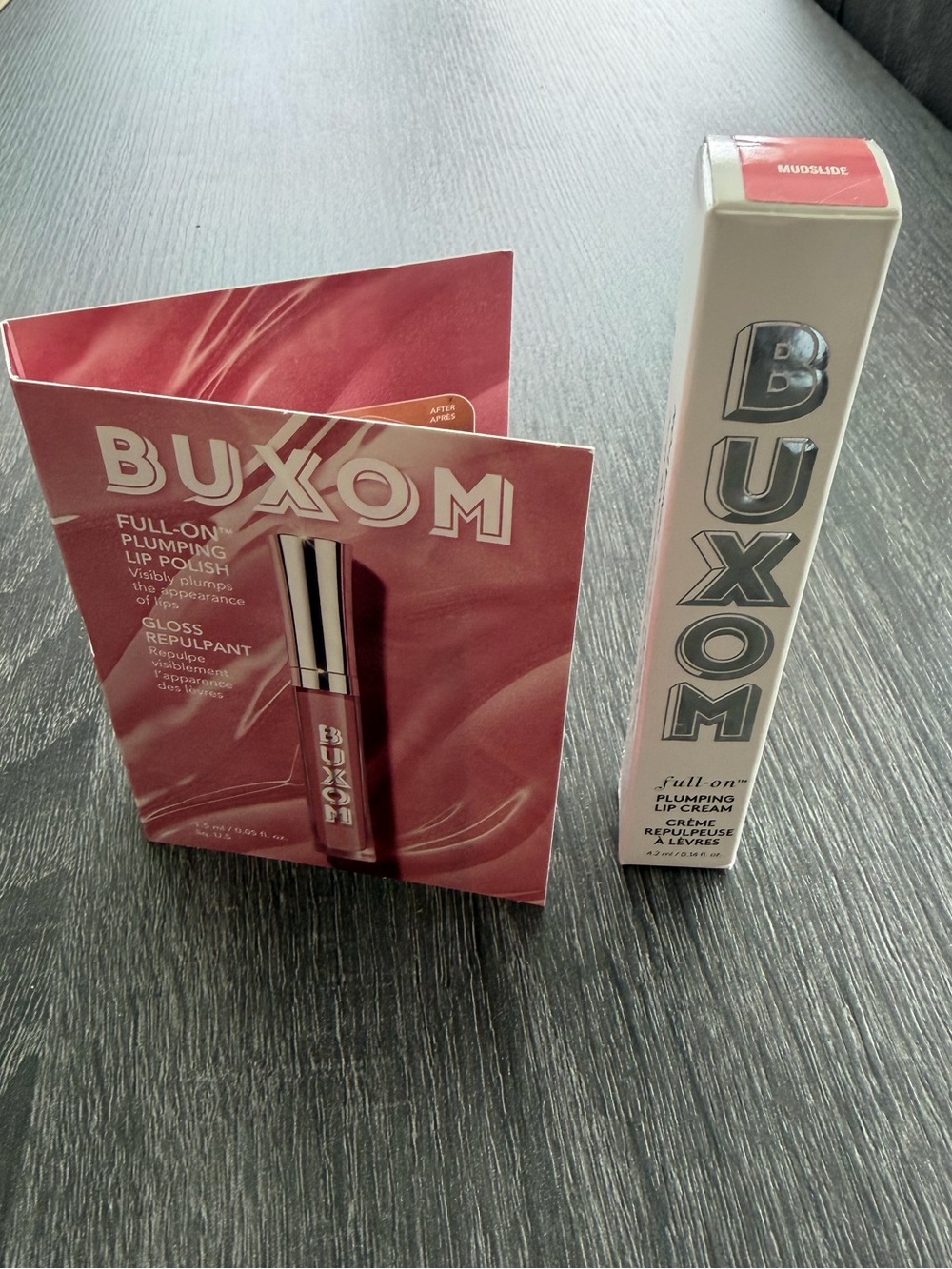 2 Buxom Full-On Plumping Lip Cream-Mudslide & Full-On Plumping Lip Polish- Dolly